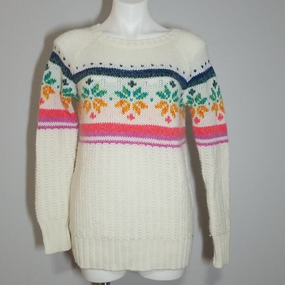 American Eagle Ivory Fair Isle Jegging Sweater - Picture 2 of 6